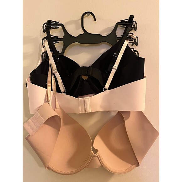 Vince Camuto Push Up Bra Women's Size 36 Black Skin Nylon Adjustable Straps - Picture 4 of 5